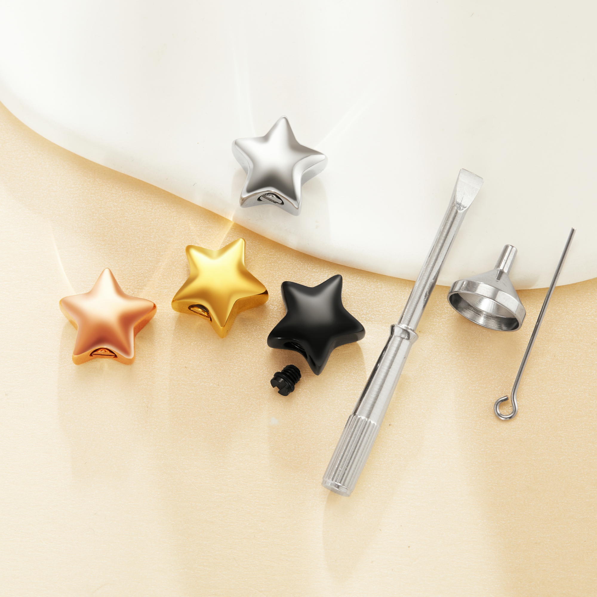 Star Stainless Steel Canister Pendant,Silver Rose Gold Black Tiny Ash Canister Cremation,Urn Wish Vial Pendant Prayer Purfume Box Pendant,DIY Pendant Supplies 1190080 Star Stainless Steel Canister Pendant,Silver Rose Gold Black Tiny Ash Canister Cremation,Urn Wish Vial Pendant Prayer Purfume Box Pendant,DIY Pendant Supplies 1190080
