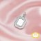 Keepsake Breast Milk Resin Rectangle Bezel Pendant Settings,Solid 14K 18K Gold Pendant Charm,Moissanite Art Deco Pendant,DIY Memory Jewelry Supplies 1431329