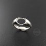 1Pcs 8X10MM Oval Bezel 925 Sterling Silver Ring Setting Bezel Basic Ring Size Diameter 17MM DIY Adjustable Ring Setting 1222009