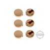 6Pcs/Set 15MM Rose Gold Round Cuff Button Cover Cuff Links For Wedding Formal Shirt 6600088-1P6