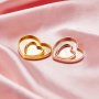 Keepsake Breast Milk Resin Heart Bezel Pendant Settings,Pair Lovers' Solid 14K 18K Gold Charm,Simple Heart Pendant,DIY Pendant Supplies 1431294