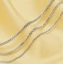 Cable Chain Necklace,Solid 925 Sterling Silver Necklace,Simple Cable Necklace,DIY Necklace Supplies 1322072