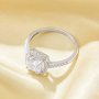 Elegant Cushion Square Simulated Diamond Ring With 6MM Square Cubic Zirconia,Solid 925 Sterling Silver Ring,Pave CZ Stone Square Ring 6240026