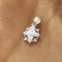 Vintage Styles Simulated Diamond Pendant With 4x6MM White Cubic Zirconia,Solid 925 Sterling Silver Pendant Charm,Pave CZ Stone Pendant Charm 6120051