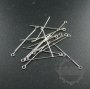 20Pcs 0.5X30MM 24Gauge Solid 925 Sterling Silver Loop Pin 9 Pin DIY Jewelry Supplies Findings 1512011