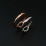 1Pcs Oval Prong Ring Settings Blank Adjustable Rose Gold Plated Solid 925 Sterling Silver DIY Pave Shank Bezel Tray for Gemstone 1224050