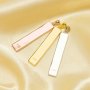 Keepsake Breast Milk Resin Rectangle Bar Bezel Pendant Blank Settings,Solid Back Solid 925 Sterling Silver Rose Gold Plated Pendant Charm 1431283