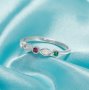 Keepsake Breast Milk Resin 2x4MM Marquise Three Birthstone Bezel Ring Settings,Solid 925 Sterling Silver Ring Blank,Stackable Ring 1294766