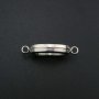 1Pcs 26x39x8MM Silver Oval Glass Locket with Two Loops Pendant Charm DIY Supplies 1122011