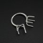 Irregular Stone Prong Claw Ring Settings Solid 925 Sterling Silver Raw Stone Adjustable Bezel Ring DIY supplies findings 1212070