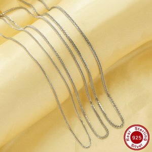 Cable Chain Necklace,Solid 925 Sterling Silver Necklace,Simple Cable Necklace,DIY Necklace Supplies 1322072