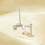 Minimalist Musical Notes Studs Earrings,Solid 925 Sterling Silver Studs Earring,Simple Musical Symbol Studs Earrings 6390115