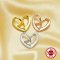 6MM Heart Prongs Pendant Settings,Heart Solid 925 Sterling Silver Rose Gold Plated Pendant Charm,DIY Pendant Supplies 1431279