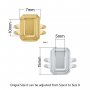 Keepsake Breastmilk Stainless Steel Rectangle Bezel Adjustable Ring Settings, Gold Plated 304L Ring,0.5MM Deep DIY Ring Supplies 1294775