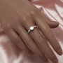 Keepsake Breast Milk Resin Infinity Round Ring Bezel Settings,Solid Back 14K 18K Gold Moissanite Ring,Free Form Shank Ring,DIY Ring Supplies 1212104