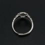 8x10MM Oval Ring Settings Vintage Style Antiqued Solid 925 Sterling Silver Adjustable Ring Bezel DIY Supplies 1223112