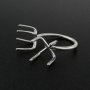 Irregular Stone Prong Claw Ring Settings Solid 925 Sterling Silver Raw Stone Adjustable Bezel Ring DIY supplies findings 1212070