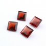 1Pcs Natural Red Garnet January Birthstone Princess Cut Square Faceted Loose Gemstone Nature Semi Precious Stone DIY Jewelry Supplies 4140021