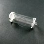 5pcs 40x15mm round glass tube bottle in silver bezel tray DIY wish vial pendant charm DIY supplies 1820168