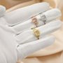 6x8MM Keepsake Breast Milk Resin Oval Prong Ring Settings Solid 925 Sterling Silver Rose Gold Plated Ring Supplies 1224118