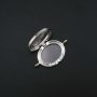 1Pcs 26x39x8MM Silver Oval Glass Locket with Two Loops Pendant Charm DIY Supplies 1122011