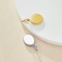 Keepsake Breastmilk Stainless Steel Oval Bezel Pendant Settings,Minimalist Gold Plated 304L Charm,0.5MM Deep DIY Supplies 1421219