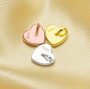 Keepsake Breast Milk Resin Heart Bezel Pendant Settings,Solid 925 Sterling Silver Rose Gold Plated Charm,Simple Heart Pendant,DIY Pendant Supplies 1431278