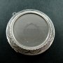 5PCS 30MM SETTING SIZE ROUND VINTAGE ANTIQUE SILVER PHOTO LOCKET PENDANT 1113003