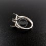 1Pcs 10X14MM Oval Prong Setting 925 Sterling Silver Ring Bezel Basic Ring Size Diameter 16.5MM DIY Adjustable Ring Setting 1223083