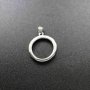 12-40MM Round 925 Sterling Silver Bezel Setting Tray DIY Pendant Charm Supplies 1411205