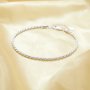 1PCS Minimalist Thick Rope Chain Bracelet,Solid 925 Sterling Silver Bracelet,Simple Bracelet With Chain 6.8''+1.6'' 6490075