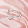 Keepsake Breast Milk Resin Curved Channel Bezel Ring Settings,Curved Solid 925 Sterling Silver Ring,Stackable Ring,DIY Ring Supplies 1294798