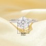 Solitaire Round Simulated Diamond Ring With 8MM Round White Cubic Zirconia,Solid 925 Sterling Silver Ring,Dainty Round Ring 6210316