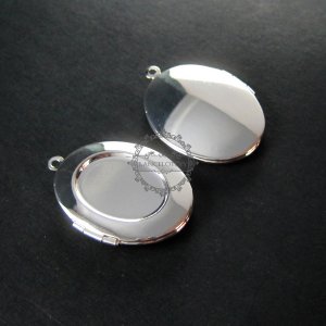 5pcs 13x18mm setting size pendant tray setting bezel vintage brass silver plated oval blank photo locket supplies charm 1122008