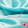 4x25MM Keepsake Breast Milk Resin Rectangle Pendant Bezel Settings,Simple Solid 925 Sterling Silver Necklace Chain 15.5''+1.96'' 1431322