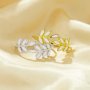 1PCS Tree Branch White Resin Ring,Leaf Solid 925 Sterling Silver Gold Plated Ring,Adjustable Ring,Stackable Ring 6290535