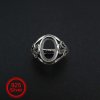 1Pcs 8x12MM Oval Ring Settings Adjustable for Cabochon Stone Antiqued Style Solid 925 Sterling Silver DIY Bezel Tray Supplies 1223110