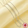 2MM Twist Chain Necklace,Solid 925 Sterling Silver Necklace,Simple Twist Necklace,DIY Necklace Supplies 1322065