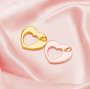 18MM Keepsake Breast Milk Resin Heart Bezel Pendant Blank Settings,Solid 14K 18K Gold Charm,Hollow Heart Pendant,DIY Pendant Supplies 1431287