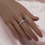 Full Band Eternity Keepsake Breast Milk Resin Ring Settings,Honeycomb Hexagon Bezel Ring,Stackable Solid 925 Sterling Silver Ring,DIY Ring Supplies 1294852