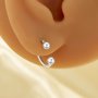 Simple Screw Round Balls Nose Studs,Solid 925 Sterling Silver Body Jewelry 6390117