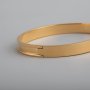 1Pcs 5MM Channel 1MM Depth Stainless Steel Gold Rose Gold Plated DIY Bracelet Bangle Settings for Leather 63MM Diameter 1900218