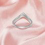 Keepsake Breast Milk Resin Curved Channel Bezel Ring Settings,Curved Solid 925 Sterling Silver Ring,Stackable Ring,DIY Ring Supplies 1294798