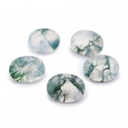 1Pcs 6x8MM Natural Oval Moss Agate Faceted Cut Loose Gemstone Nature Semi Precious Stone DIY Jewelry Supplies 4160029