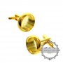 10Pcs 16MM Round Bezel 5MM Depth Gold Floating Cufflinks Tray 1500150-5