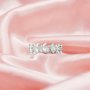 Keepsake Breast Milk Resin 1.5x3MM Marquise Bezel Ring Settings,Solid 925 Sterling Silver Ring,Full Band Eternity Three Leaf Clover Ring 1294846