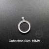 1Pcs 16MM Round 925 Sterling Silver Bezel Setting Tray DIY Pendant Charm Supplies 1411205-4