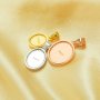 Keepsake Breast Milk Resin Halo Oval Bezel Pendant Blank Settings,Solid Back Solid 925 Sterling Silver Rose Gold Plated Charm,Pave Cz Stone Pendant 1421233