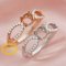 Keepsake Breast Milk 6-8MM Round Ring Settings Angel WIngs Resin Solid 14K/18K Gold DIY Ring Blank Band for Gemstone 1214013-1