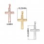 Keepsake Breast Milk Resin Solid Back Cross Pendant Bezel Settings,Solid 925 Sterling Silver Rose Gold Plated Pendant,DIY Pendant Supplies 1431258